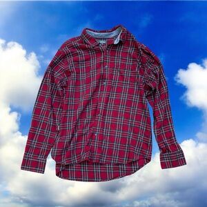 Eddie Bauer Red and Green Plaid Men's Shirt